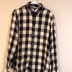 Ralph Lauren Checkered Flannel Shirt Black / White